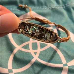 Adjustable lyla crushed abalone bracelet
